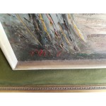 Средна картина масло на фазер, хубава двойна рамка - 3596 - КА42